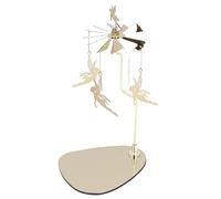 Bougeoir Rotatif, Carrousel avec Plateau Bougie Rotatif Chauffe-Plat Doré Aromathérapie Carillon éolien Bougeoir pour Décoration de Maison, Tasse sans Bougie (Petite fée)
