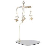 Bougeoir Rotatif, Carrousel avec Plateau Rotatif en Acier Inoxydable, Bougie Chauffe-Plat, Aromathérapie, Carillon éolien, Bougeoir pour la Décoration de la Maison (Étoile)