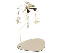 Bougeoir Rotatif, Carrousel de Bougies, Bougeoir Rotatif de Style Européen Romantique, Plateau Triangulaire Rond pour Centre de Table, Décoration de (Étoile d'or (Tasse sans