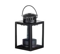 Bougeoir Suspendu En Fer Noir Avec Plateau en Verre Pour Une Atmosphère De Vie Festive Et Pour La Présentation En Plein Air Bougeoirs Carrés Dans Les Fermes