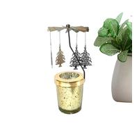 Bougeoir tournant - Carrousel de Bougies, Support étoile, Porte-Bougie à thé | pour décoration intérieure, Ambiance chaleureuse, Salon, Chambre, décoration Festive et élégante