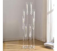 Bougeoir Transparent À 8 Branches pour Décoration De Mariage, Candélabre en Acrylique De 97 Cm De Haut avec Abat-Jour pour La Saint-Valentin, Centre De Table De Fête