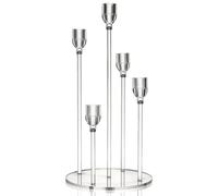 Bougeoir Transparent - Ensemble De Bougeoirs, Support De Chandelier en Acrylique Transparent, Support Conique Léger Et Résistant À l'usure pour Bougies LED, Décoration De Table De Fête De Mariage |
