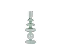 Bougeoir verre Present Time Art Rings Large Vert 22,5x8,5 cm