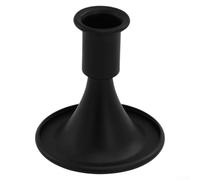 Bougeoir vintage élégant en métal pour mariage, fête, décoration d'intérieur, support pilier pour salle à manger, salon, bureau, étude (noir)