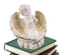 Bougeoirs Ange,Statue de Figurine de chérubin de Style européen Porte-Votive pour Bougie Chauffe-Plat | Sculpture décorative d'ange d'église pour Le décor Nuptial de baptême de Douche de bébé