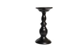 bougeoirs Coniques rétro en Fer Chandelier en Fer Noir Simple, décoration de dîner aux chandelles, Tasse Bougie pour fête(10.5X22CM)