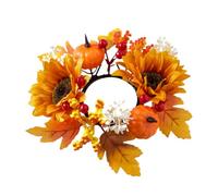 Bougeoirs d'automne, bougeoirs avec un diamètre de 7,5 cm - Couronne de bougies - Pour l'automne, Halloween, Thanksgiving, Noël, vacances, mariage, maison, armoire, table