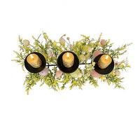 Bougeoirs De Pâques - Oeuf Coloré En Métal À Ressort À 3 Plateaux, Jolie Bougie Conique De Pâques, Piédestal De Chandeliers Rustiques Vintage, Pour Salle À Manger, Salon, Chambre À Coucher, Cuisine, A