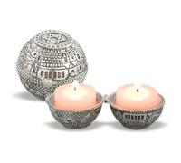 Bougeoirs de voyage Shabbat - En métal - Taille compacte - 5,1 cm - Old City of Jérusalem