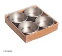 Bougeoirs en métal 4,1 cm - 4 pcs G