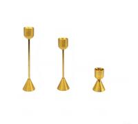 Bougeoirs en métal d'inspiration architecturale pour un placement élégant dans les salles à manger et les espaces de vie (cuivre)