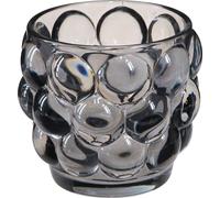 Bougeoirs en verre Bougeoir Gris Ø7cm H7cm Set de 6 photophores Rétro Décoration de table Vintage