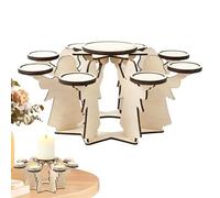 Bougeoirs-ensemble de photophores en bois, décoration de table de vacances saisonnières, charmant Design rustique et chaleureux, fonction facile à utiliser, support idéal pour chambre à coucher, salle