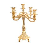 Bougeoirs européens en métal doré, candélabre avec sculpté Complexe pour Les Repas romantiques et la décoration de la Maison Bougeoirs européens en métal