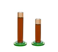 Bougeoirs Hubsch Interior Comet (x2) Marron 7x13/7x17 cm