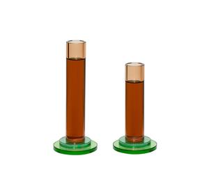 Bougeoirs Hubsch Interior Comet (x2) Marron 7x13/7x17 cm