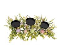 Bougeoirs - Ornement de bureau | Décoration d'intérieur - Chandelier de bureau en forme d'œuf de Pâques avec 3 bougeoirs, base robuste, conception en métal pour une utilisation festive de la d