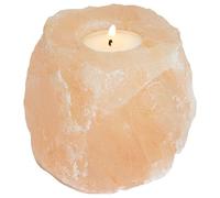 Bougeoirs vidaXL Rose Sel de l'Himalaya Moyen Incrustations Décoratives