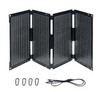 BougeRV panneau solaire pliable 100 W, fibre de verre, 270°, 2 kg, portable avec sorties DC/USB-C/USB-A, mousqueton, compatible avec téléphone