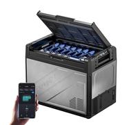 BougeRV Rocky V3.0 Double Zone Glacière Compresseur 65L, -20℃~20℃ | Réfrigérateur Voiture 12V 24V 230V Métal App IPX4, pour Camping Van Bateau Pêche