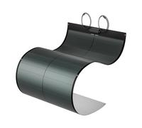 BougeRV Yuma 100W CIGS Panneau Solaire 360° Flexible Anti-Ombrage Pré-percé | avec 24 Diodes Bypass, IP68, pour Le Toit Camping-car Bateau Cabine Van balcons et Autres Surfaces Inégales Compact