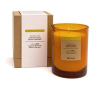 Bougie 1 mèche citron et thé vert. Marron 1 Mèche