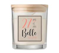 Bougie 27 ans et plus belle que jamais | Candle | Idée Cadeau Anniversaire Fête Original Famille Travail Départ Collègue Retraite Noël