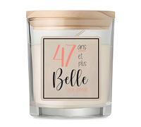 Bougie 47 ans et plus belle que jamais | Candle | Idée Cadeau Anniversaire Fête Original Famille Travail Départ Collègue Retraite Noël