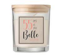 Bougie 55 ans et plus belle que jamais | Candle | Idée Cadeau Anniversaire Fête Original Famille Travail Départ Collègue Retraite Noël