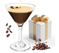 Bougie à café Expresso Martini - Cadeau pour femme et homme - Bougie en cire de soja pour les amateurs de café, nouvelle maison, cadeau pour anniversaire, Saint-Valentin, Noël, fête des mères et des