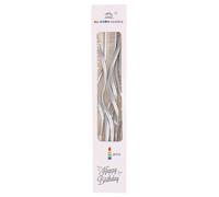 Bougie À Gâteau Incurvée, 6 Pièces,, Fil Créatif, Longues Flammes Sécurisées, Décorations Romantiques Pour Fête D'anniversaire Et De Mariage Pour Enfants