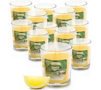 Bougie à la citronnelle dans un verre - 12 pièces - Bougie parfumée 6x5 cm Ctronella (petit / 5 cm)