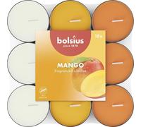Bougie à réchaud parfumée, mangue, multicolore, BOLSIUS, Ø38 mm, durée de combustion env. 3.5h, 18 pièces par emballage