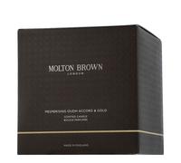 Bougie à trois mèches envoûtante Oudh Accord marron molton et or 600 g