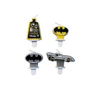 Amscan Bougies pour gâteau d'anniversaire 9915096 Batman Party – Paquet de 4, Noir, Taille unique