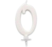 bougie anniversaire géante blanche - chiffre 0 - sud trading cd5708+00 Blanc G