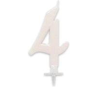 bougie anniversaire géante blanche - chiffre 4 - sud trading cd5708+04 Blanc G