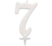bougie anniversaire géante blanche - chiffre 7 - sud trading cd5708+07 Blanc G