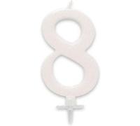 bougie anniversaire géante blanche - chiffre 8 - sud trading cd5708+08 Blanc G