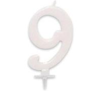 bougie anniversaire géante blanche - chiffre 9 - sud trading cd5708+09 Blanc G