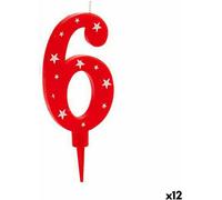 Bougie Anniversaire Nombre 6 (12 pièces)