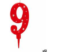 Bougie anniversaire numéro 9 (12 pièces)