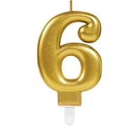 Bougie Anniversaire Or - Chiffre 6 Multicolor