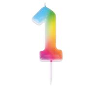 Bougie Anniversaire - PTIT CLOWN - Multicolore - Chiffre 1