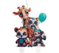 bougie anniversaire robot 6.3x8cm - générique 000885100000099 Multicolore G