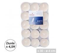 Bougie Anti Tabac Parfumée Lot de 30 unités Bougie Chauffe plats, Fondu, Raclette Longue Durée de Combustion 4h30 environ