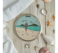 Bougie astro lion, parfum monoi pêche