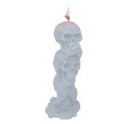 Bougie avec tête de squelette,Bougies avec crâne,Bougies décoratives Halloween Bougies spectrales d'horreur - Bougies de crâne Décoration d'horreur Bougie squelette gothique Bougies avec décorations