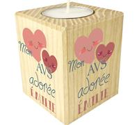 Bougie AVS personnalisé avec Le prénom de Votre Enfant - Cadeau de Fin d'année Scolaire pour remercier l' Auxiliaire de Vie Scolaire - Cadeau Personnalisable école (Bouj.65 AVS)